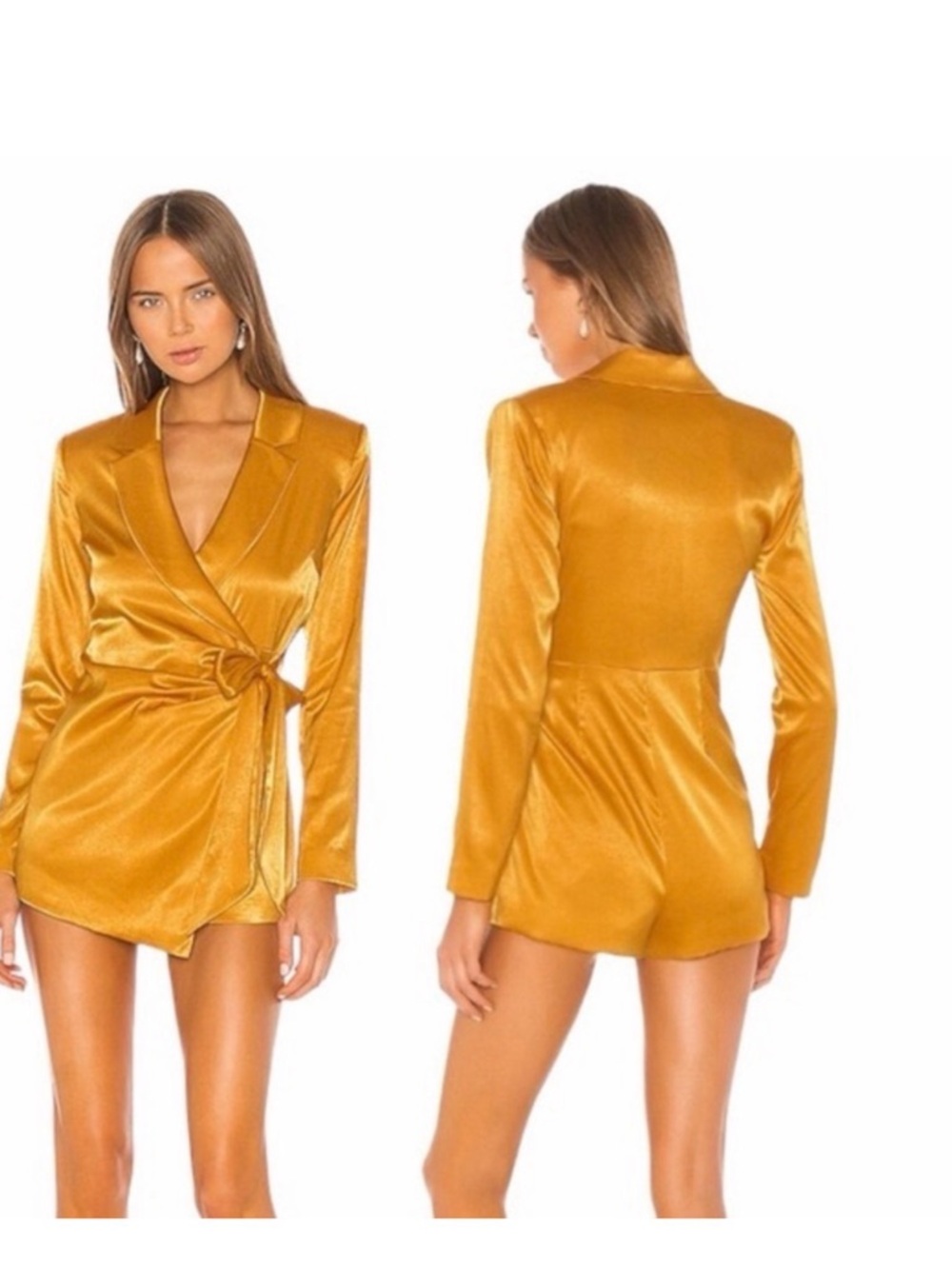 REVOLVE x Camila Coelho Ellie Wrap Front Romper Size Small